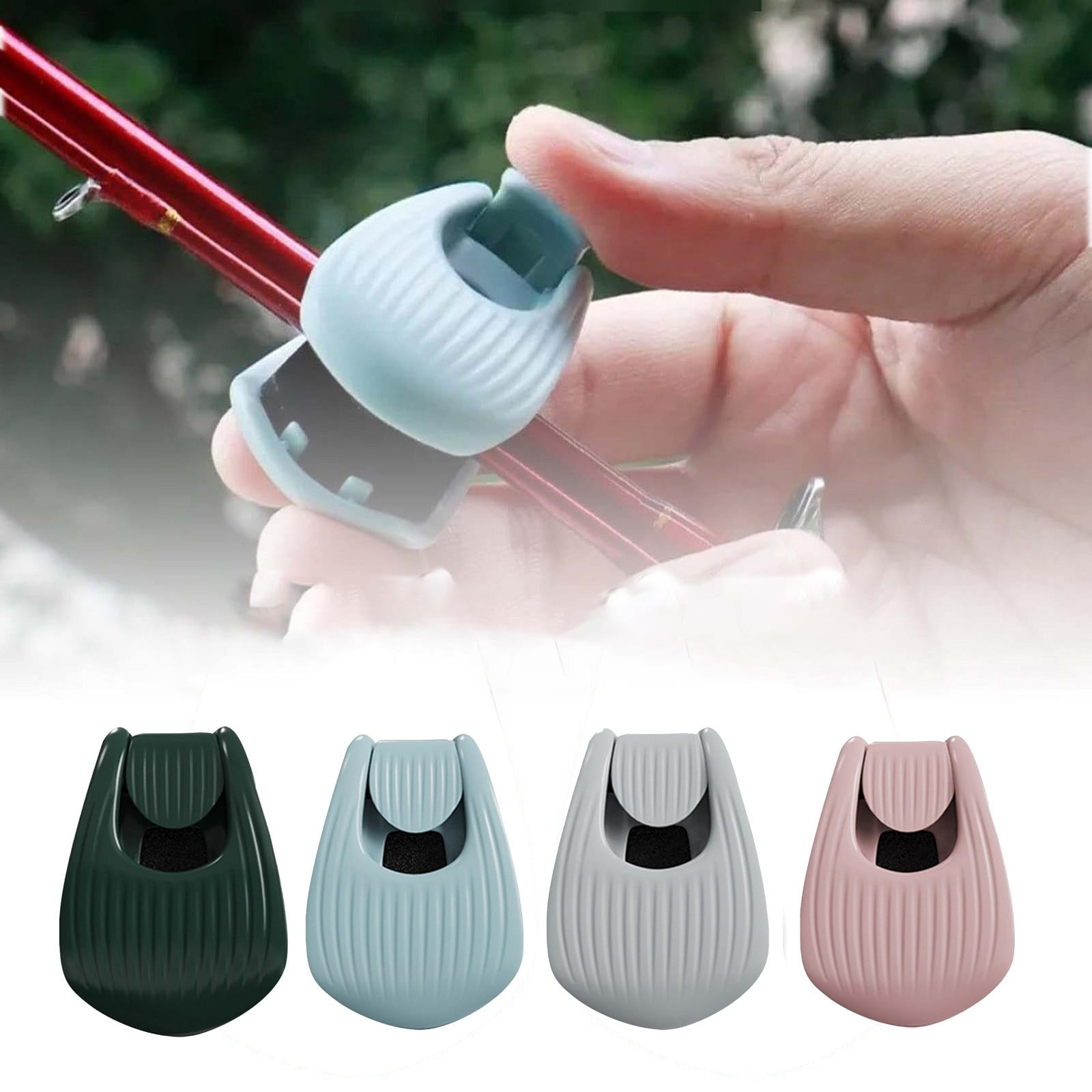 Fishing Rod Strap Holder 4 Pack Silicone Rod Protection Sleeve and Binding Wrap for Casting Rods Spinning Rods and Travel
