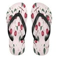 thumbnail image 2 of iauyy Unisex Printed Flip Flop Sandals - Lightweight Non-Slip Beach Shoes,A Cherry Pattern, 2 of 8
