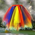 thumbnail image 2 of JIKNTTR Women Midi Skirt Fashion 4Th Of July Adult Women 80's Tutu Skirt Layered Tulle Petticoat Colored Tutu Skirt Independence Day Outfit Casual Slim Fit Skirts, 2 of 3