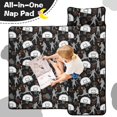 thumbnail image 4 of Basketball and Splash Black Pattern Teens Toddler Nap Mat with Pillow, Sleeping Mat Bag for Preschool Daycare 59"x22", 4 of 6