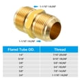 thumbnail image 5 of Unique Bargains 3/4 Inch Male Flare x 3/4 Inch Male Flare Connector Brass Adapter Union Tube Coupler, 2Pcs, 5 of 5