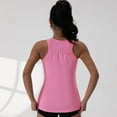 thumbnail image 5 of Razzly Women's Summer Sleeveless Fitness Tank Top Front Pleated Design Workout Running Cycling Casual Wear Camisole(Pink,S), 5 of 8