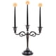 thumbnail image 1 of Portavelas, portavelas de latón de 3 brazos, portavelas de boda, centros de mesa de candelabro, portavelas, portavelas cónicos (negro) TUNC Sencillez, 1 of 5