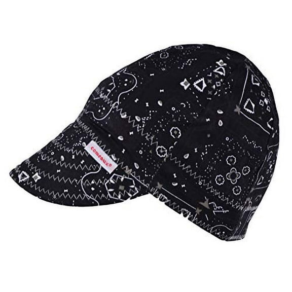 Comeaux Caps Reversible Welding Cap Black Bandana Size 8