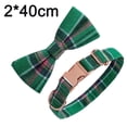 thumbnail image 2 of Collar para perro a cuadros FloreceBien ajustable - Collar para perro navideño Collar clásico premium con correa a cuadros y cierre de metal, 2 of 5
