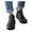 Black, variant on Mens Rain Boots Waterproof Rubber Anti-Slip Deck Boots Garden Farm Ankle Booties Rainboots