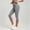 Gray, variant on IUYRTFE Women Solid Color Elastic Waist Capri Yoga Pants Stretch Crop Leggings for Gym Workout Daily Wear