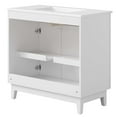 thumbnail image 6 of Sink Vanity Cabinet, White, Melamine Wood , Hotel Bedroom Bathroom, Modern Contemporary HB36121, 6 of 11