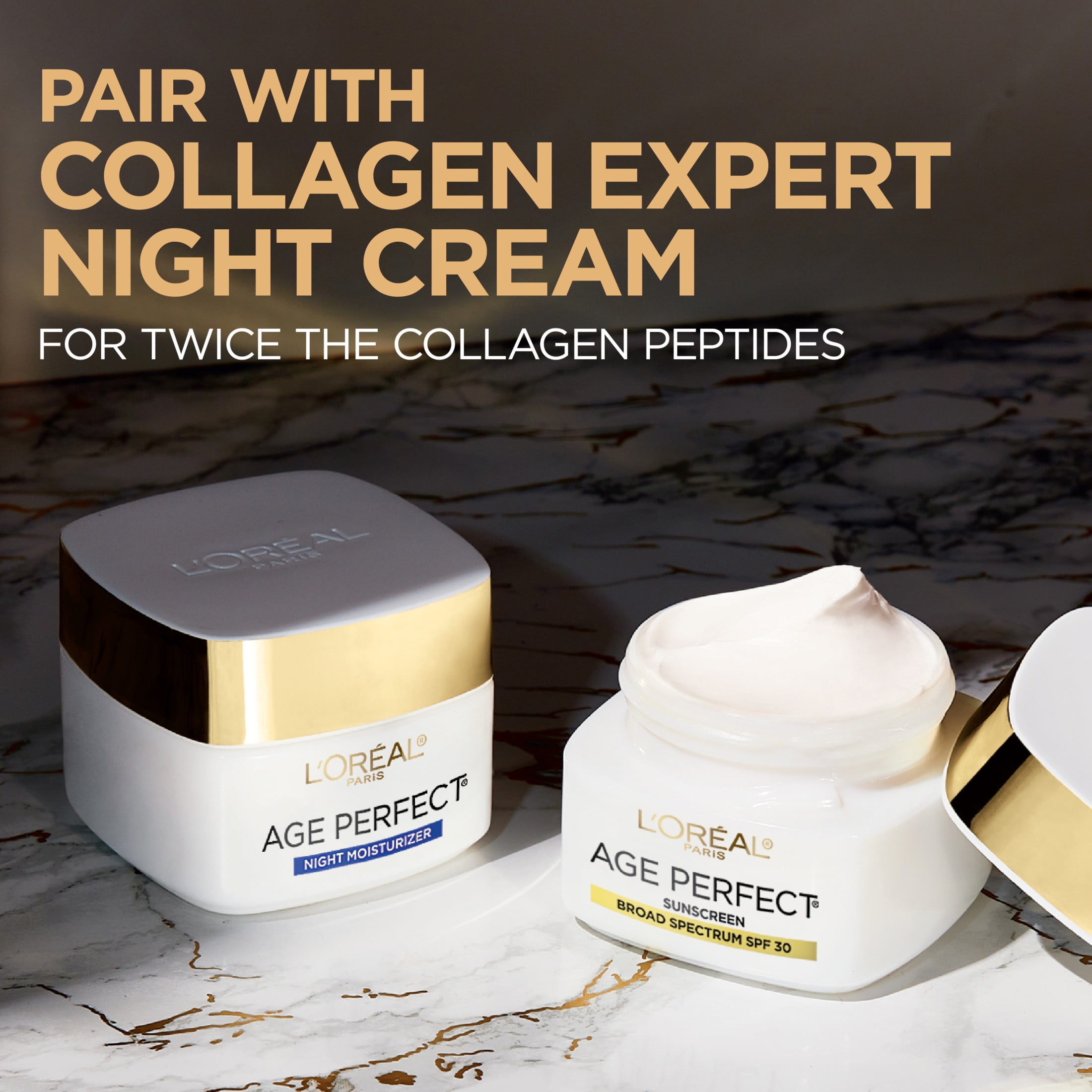 (3 pack) L'Oreal Paris Age Perfect, Collagen, Peptides, Niacinamide,  Moisturizer SPF 30, Firming Face Cream, 2.5 oz