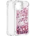 thumbnail image 3 of Compatible with iPhone 13 Pro Max Case Glitter Luxury Cute Love Liquid Quicksand Clear Soft TPU Girls Women Stylish Bumper Shockproof Protective Case for iPhone 13 Pro Max 6.7" Rose Gold YB, 3 of 6