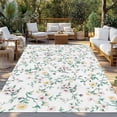 thumbnail image 2 of Spring Flowers Outdoor Rug for Patio/Deck/Porch, Non-Slip Large Area Rug 5 x 7 Ft, Yellow Pink Floral Leaves Country Farm Plants Indoor Outdoor Rugs Washable Area Rugs, Camping Rug Carpet Runner, 2 of 8