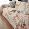 thumbnail image 1 of Nvzi Funda de sofá de chenilla, funda de toalla para sofá de sala de estar, fácil de instalar, lavable, protector de sofá para muebles (70,87 x 70,87 pulgadas, naranja), 1 of 4
