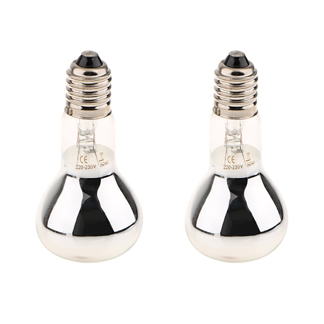 2 Piezas Luz Calientador de Repetil Accesorios Animales Domesticos Cerámica 50W Bombilla de Calefacción Sunnimix Lámpara de calor