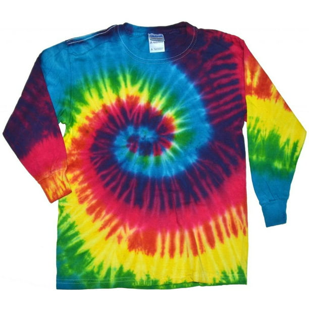 Buy Cool Shirts - Mens Reactive Rainbow Long Sleeve Tie Dye Flag T ...