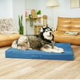 thumbnail image 5 of FurHaven Grid Indoor-Outdoor Cooling Memory Foam Deluxe Mattress for Dogs and Cats - Capri Blue, Jumbo Plus, 5 of 14