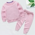 thumbnail image 2 of Hessimy Toddler Baby Boy Girl Sweatshirt and Pants Set Fall Winter Bear Jogger Pants Outfit Suit Fleece Pullover Hoodie and Jogger Pants (Pink,1-2 Years), 2 of 4