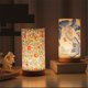 thumbnail image 3 of Lámpara de mesa de tela sencilla for dormitorio, ambiente de noche, madera, cambio de luz de tres colores, 3 of 6