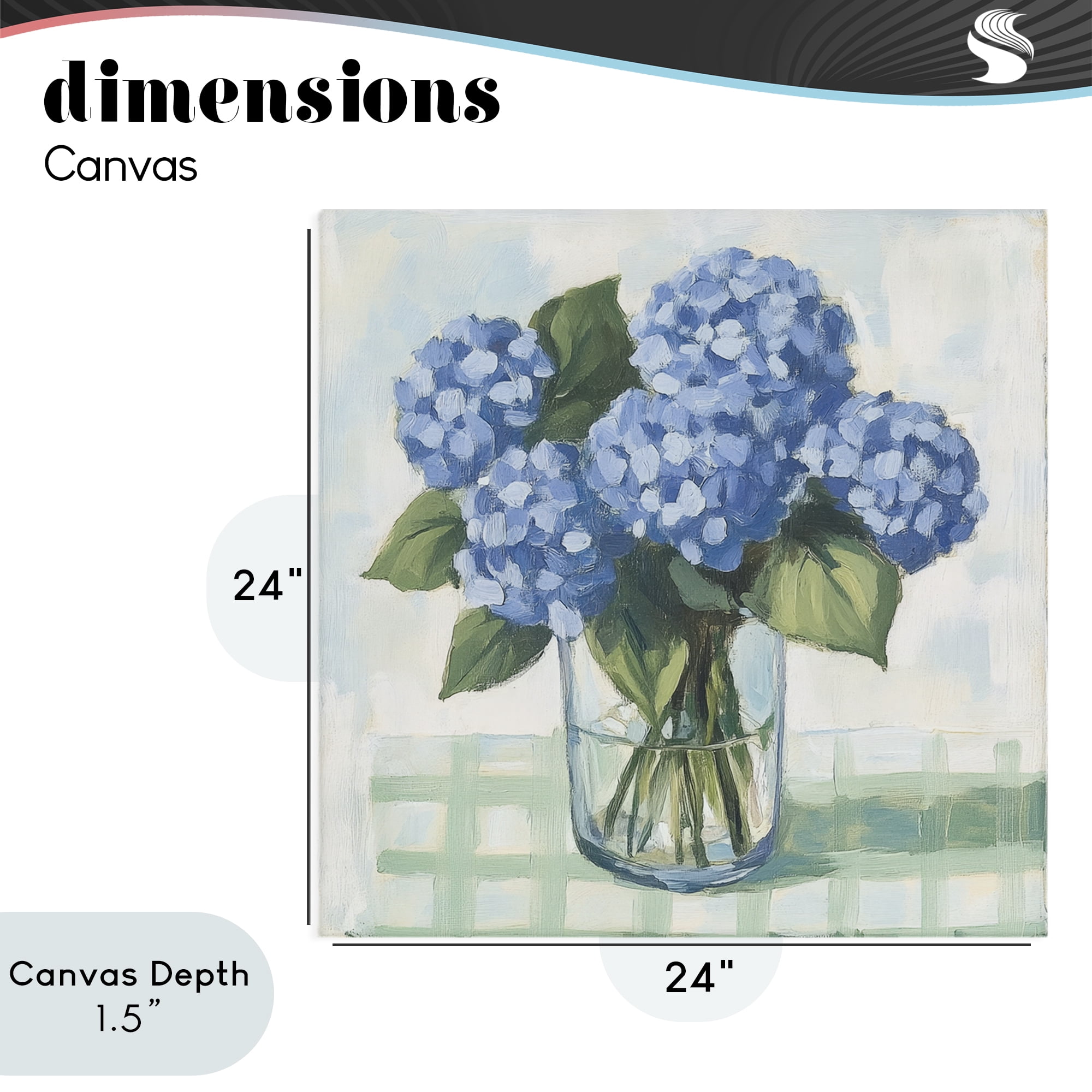 Stupell Industries Quaint Picnic Hydrangeas Canvas Wall Art, design by Petal Prints Design