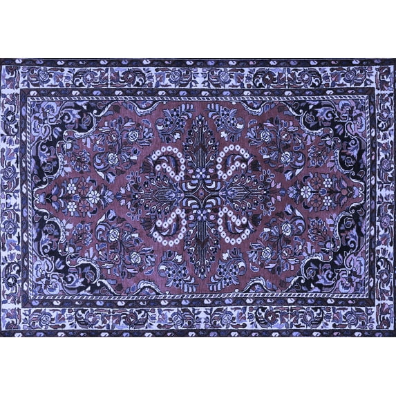 Ahgly Company Indoor Rectangle Persian Blue Traditional Area Rugs, 7' x 9'