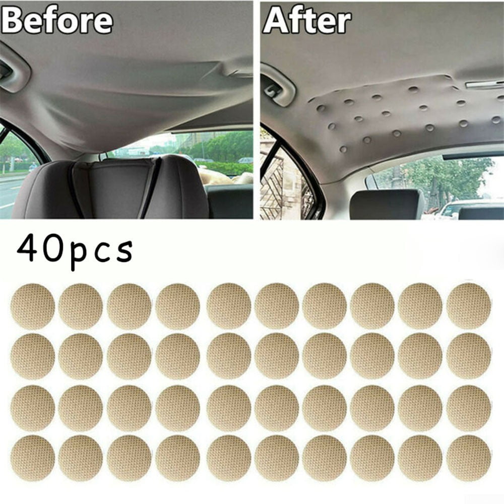 40 Pcs Car Roof Buckle Car Roof Repair Rivets Sagging Headliner Fix