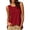 Red, variant on Womens Sleeveless Shirts Open Back Crisscross Round Neck Loose Fit Tops High Low Hem Split Front Blouse for Casual Work Party
