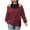 Wine, variant on Nfurl Cold Shoulder Tops for Women Loose Fit Ribbed Knit Shirts Trendy Mock Neck Tops Plus Size Sweater Ladies Fall Winter Clothes Wine XXXXXL