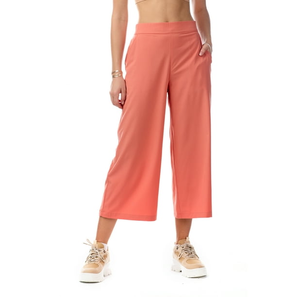 Kyodan Womens Breathe Woven Crop Stretchy Lounge Pants with