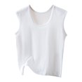 thumbnail image 2 of CFLVAEK Cotton Tank Tops for Women Plus Size Scoop Neck Shirts Loose Fitted Sleeveless Tanks Solid Color Basic Tank Top White XXL, 2 of 3