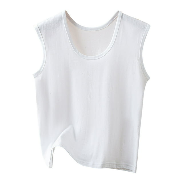 UPPADA Womens Plus Size Tank Tops Crewneck Front Button Pullover Tops Summer Tees Blouses Loose Fit Flowy Hem Pullover White,XL