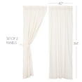 thumbnail image 3 of VHC Brands Simple Life Flax, Farmhouse Curtain Panels, Khaki, 96x40, Set of 2, 3 of 11