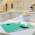 thumbnail image 6 of Yayeee Dish Drying Mat for Kitchen Counter Ultra Absorbent Easy Clean Pad 18x16", Green Cat, 6 of 7