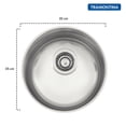 thumbnail image 4 of Fregadero Tramontina Tarja Redondo Acero Inoxidable Cocina 94012102, 4 of 5