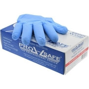 100 Pack PRO-SAFE 63-332/XXL Powdered Blue Nitrile Gloves, Size 2X-Large, 5 mil Industrial Duty