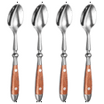 thumbnail image 1 of Grapefruit Spoons, 4PCS Serrated Grapefruit Spoon, Stainless Steel 18/8 Fruit Spoon Kiwi Spoon with Wood Handle, 1 of 7