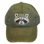 Eco Wear Raccoon Embroidered Cotton Cap Green