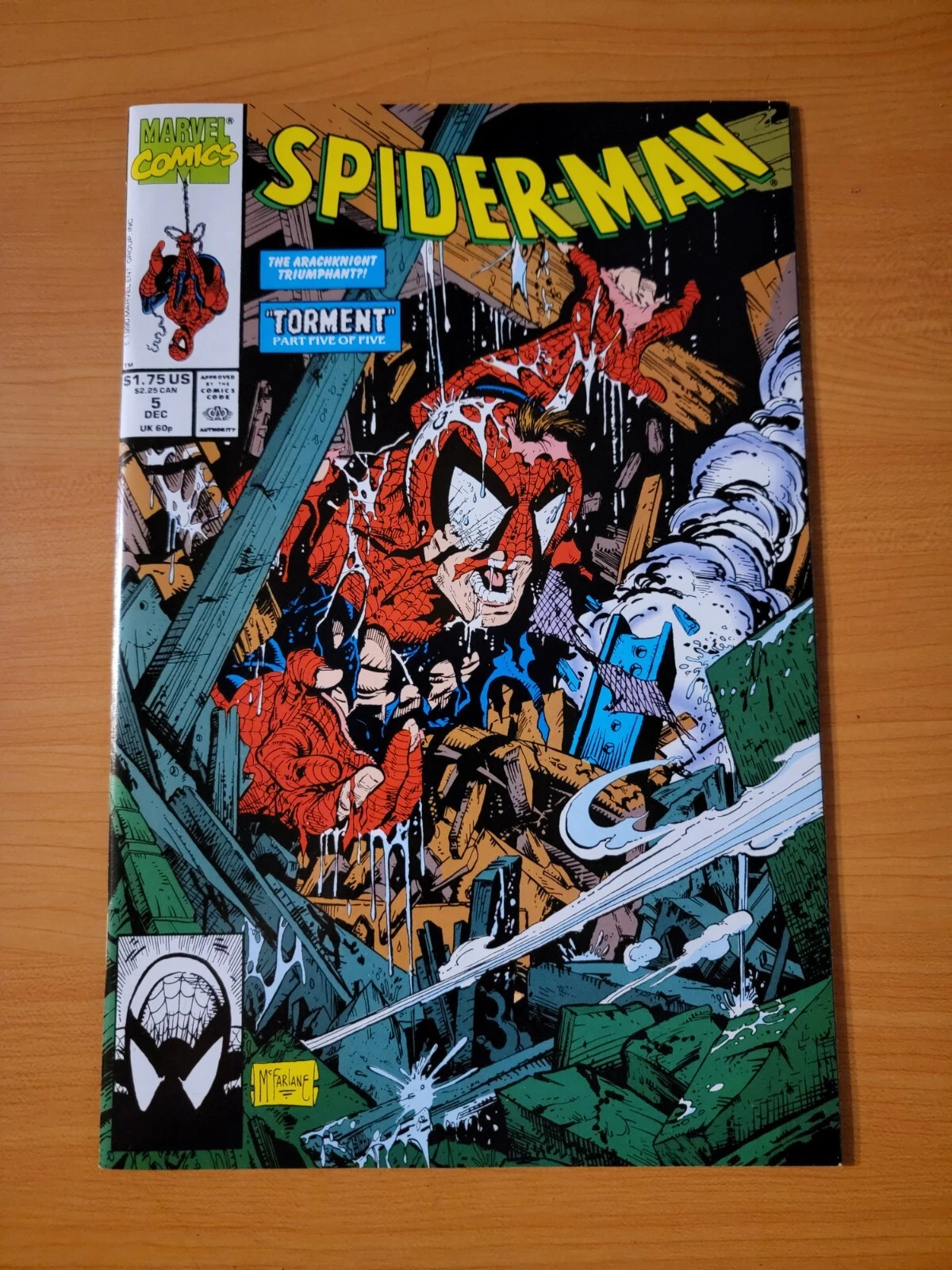 Spider-Man #5 Direct Market Edition ~ NEAR MINT NM ~ 1990 Marvel Comic