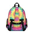 thumbnail image 3 of Colorful Rainbow Tie Dye Spiral Pattern Backpack for School,Cute School Bag,Schoolbag with Adjustable Shoulder Straps & Padded Back,15.25"x11.5"x5.25", 3 of 5