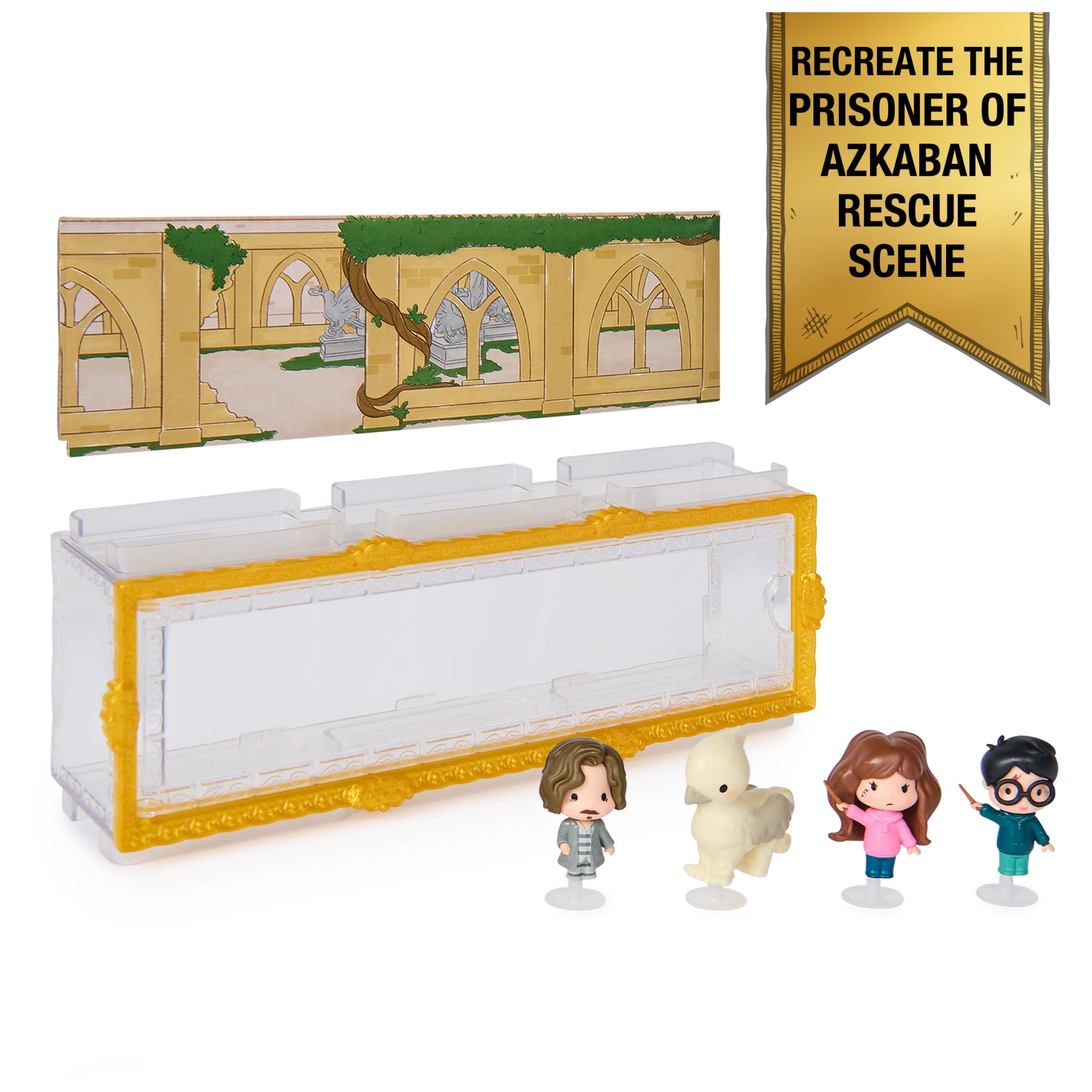 Wizarding World Harry Potter, Micro Magical Moments Prisoner of Azkaban Rescue Set with 4 Mini Figures & Display Case, Kids Toys for Ages 6 and up