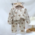 thumbnail image 2 of Linfrsh Toddler Girls Pajamas 3t Cotton Toddler Pajama Set with Premium Soft Wool & Tencel Blend, Snug Fit Pjs Temp-Balancing Sleeper for Kids Baby Boy Girl(Coffee,5-6 Years), 2 of 4
