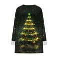 thumbnail image 5 of Frostluinai Christmas Sweatshirt Women Xmas Shirt Crew Neck Long Sleeve Fleece Warm Pullover Funny Xmas Tree Graphic Pullover with Pocket, 5 of 5