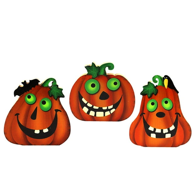Yuarrent Cartel de decoración de de Halloween, placa de escritorio feliz de calabaza de , accesorios de tablero, suministros de fiesta, arreglo Kits de decoración para fiestas Tipo 3