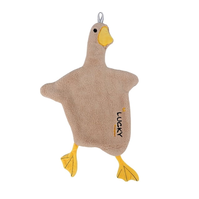 Hand Wipe Cloth Absorbent Towel Kawai Duck Bathrooms Accessory Cute Kitchen Tools Wall Hanging Thickened Handkerchief