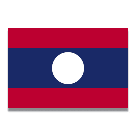 Magnet Me Up Laos Flag Vinyl Automotive Magnet Decal, 4x6 Inches