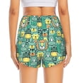thumbnail image 2 of Lsque Animals with Leaf Printed Women's Running Shorts with Liner Pockets,Elastic Quick Dry Workout Athletic Gym Yoga Shorts,Womens High Waist Shorts-XX-Large, 2 of 9