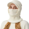 thumbnail image 2 of RXMEKW 2-In-1 Knit Hat And Neck Warmer for Women Winter Ear Protection Cold Weather Beanie in Solid Color, 2 of 3