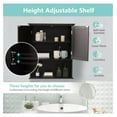 thumbnail image 5 of YOSITiuu Wall Mounted Bathroom Cabinet, Over The Toilet Storage Cabinet w/Double Doors & Adjustable Shelf, Wood Hanging Medicine Cabinet for Living Room, Entryway, Kitchen (Brown), 5 of 9