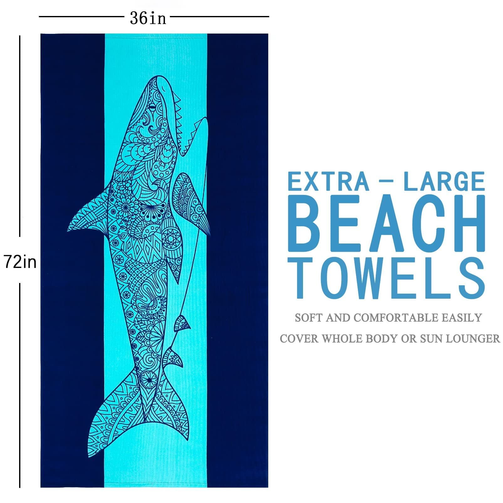 4 Pack Oversized Beach Towel Set - 72"x36" Extra Large Big Microfiber Beach Towel Blanket Clearance , Sand Free Quick Dry Super Absorbent Soft Travel Swim Towels Gift for Women Men Adults