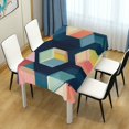 thumbnail image 4 of Yayeee Tablecloths 60" x 108" Rectangle Wrinkle Resistant Party Table Cover, Blue Cubes, 4 of 8