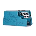 thumbnail image 5 of Allytech Wallet Case for Galaxy S24 Ultra, Floral Butterfly Embossed Slim Fit Cards Holder Stand Shockproof Anti-Scratch Bumper Wallet Case Cover for Samsung Galaxy S24 Ultra - Blue, 5 of 7