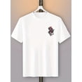 thumbnail image 1 of [Anime Tee] Men's Anime Graphic T-Shirt | 100% Cotton Blend, Bold Black Dragon & Japanese Lettering Print, Regular Fit Short Sleeve Summer Casual Tee, Urban Fashion Tee - Artistic Back Design, 1 of 7